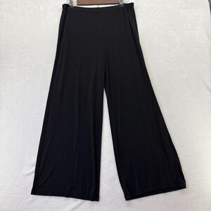 Bob Mackie Size Small Women's Jersey Pull On Pant Wide Leg‎ Black